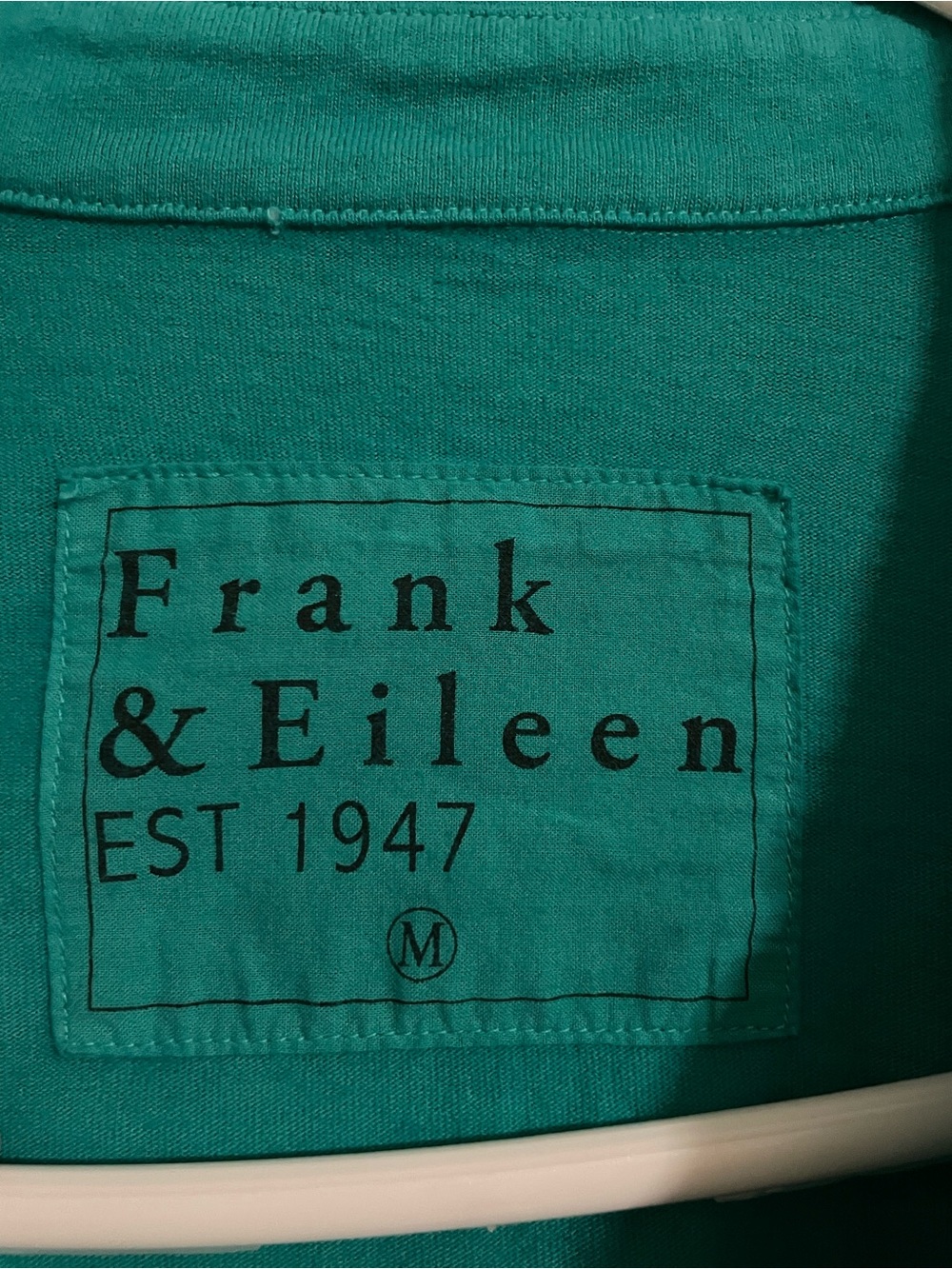 Frank & Eileen Patrick Popover Henley Birdie Green Heritage Top Size Medium - Picture 4 of 7
